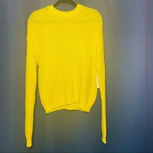 Abound Crewneck Yellow Sweater Size Small